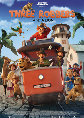 THREE ROBBERS AND A LION